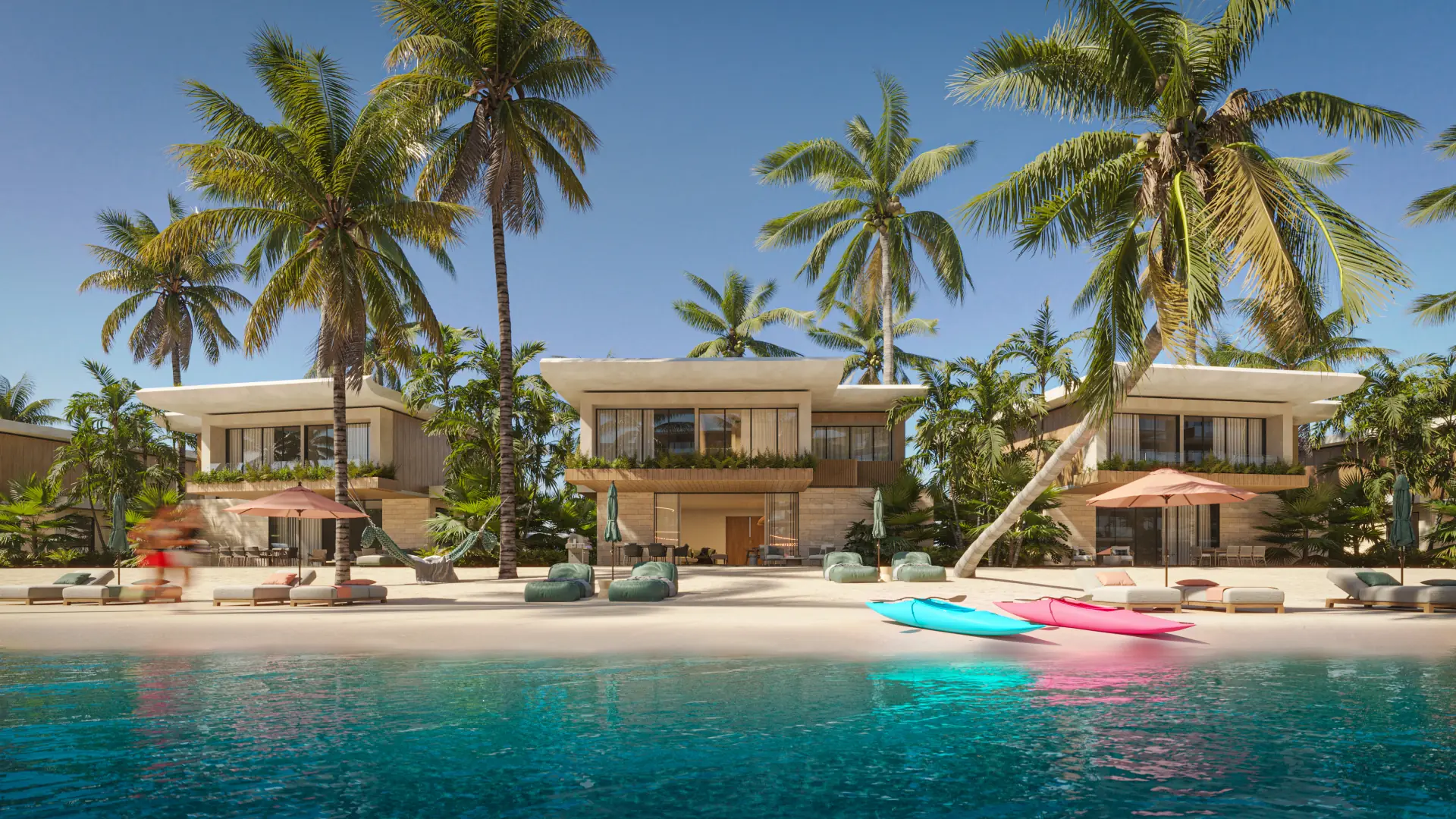 Luxury beachfront view